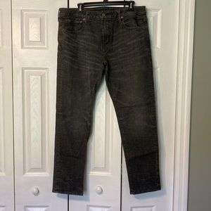 Mens American Eagle Black Jeans, Flex, 36x32